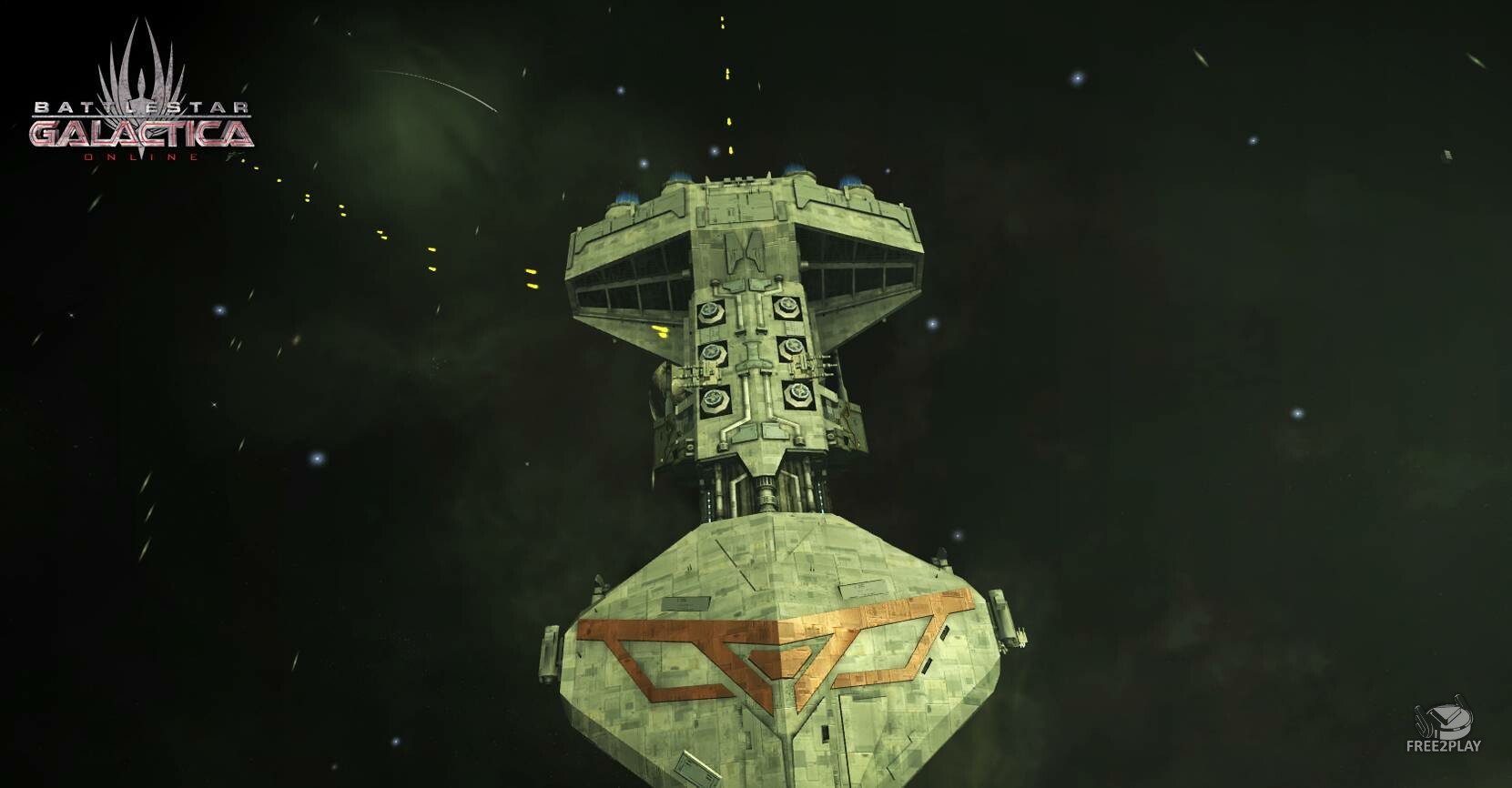 Battlestar Galactica gameplay mining an asteroid (free online pc game)