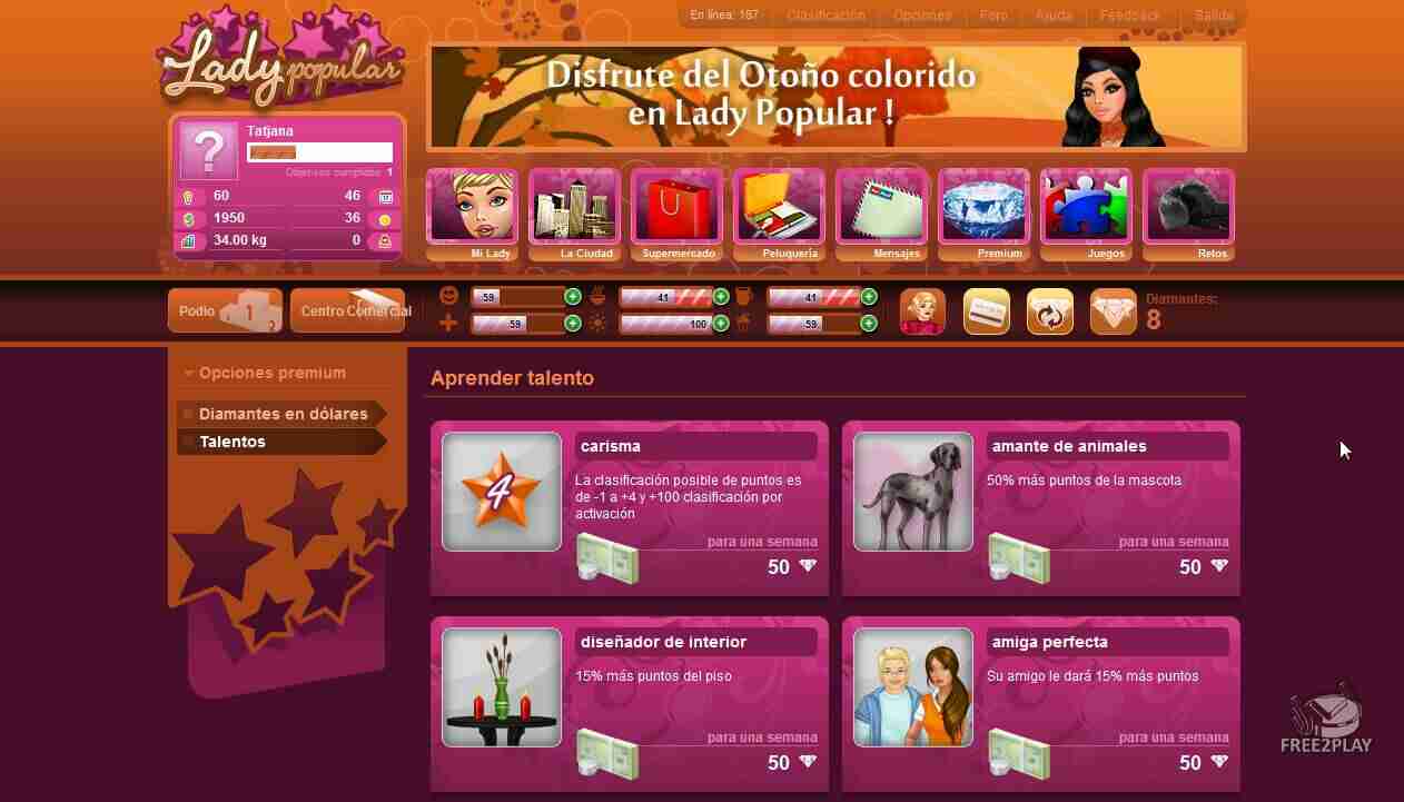 LADY POPULAR jogo online gratuito em