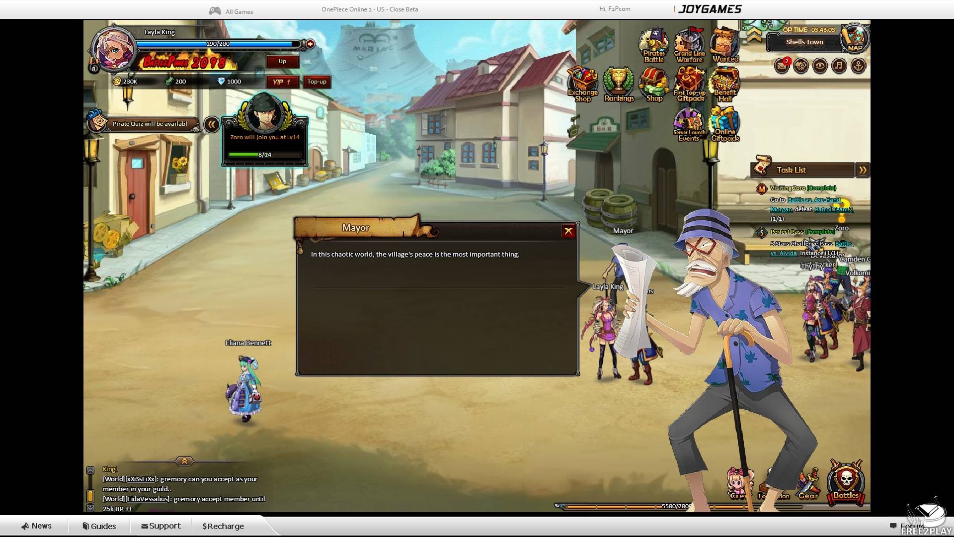 One Piece Online 2: Pirate King Anime browser RPG Game