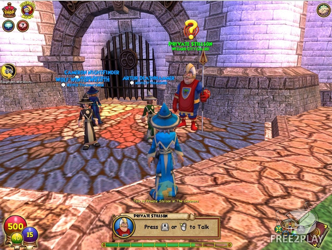 More places to be for a free player | wizard101 free 